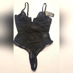 NWT black lingerie lace one piece